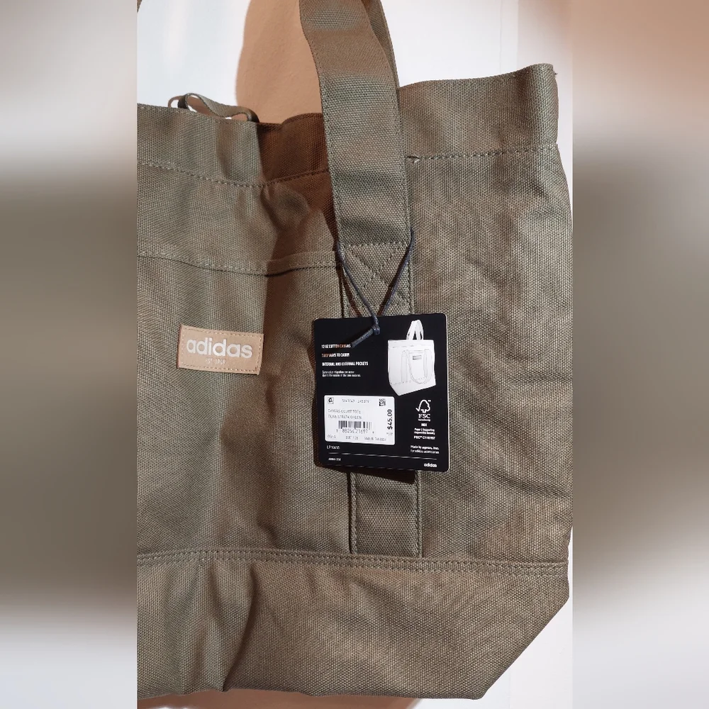 Adidas Olive Green Tote Bag - Picture 2 of 7
